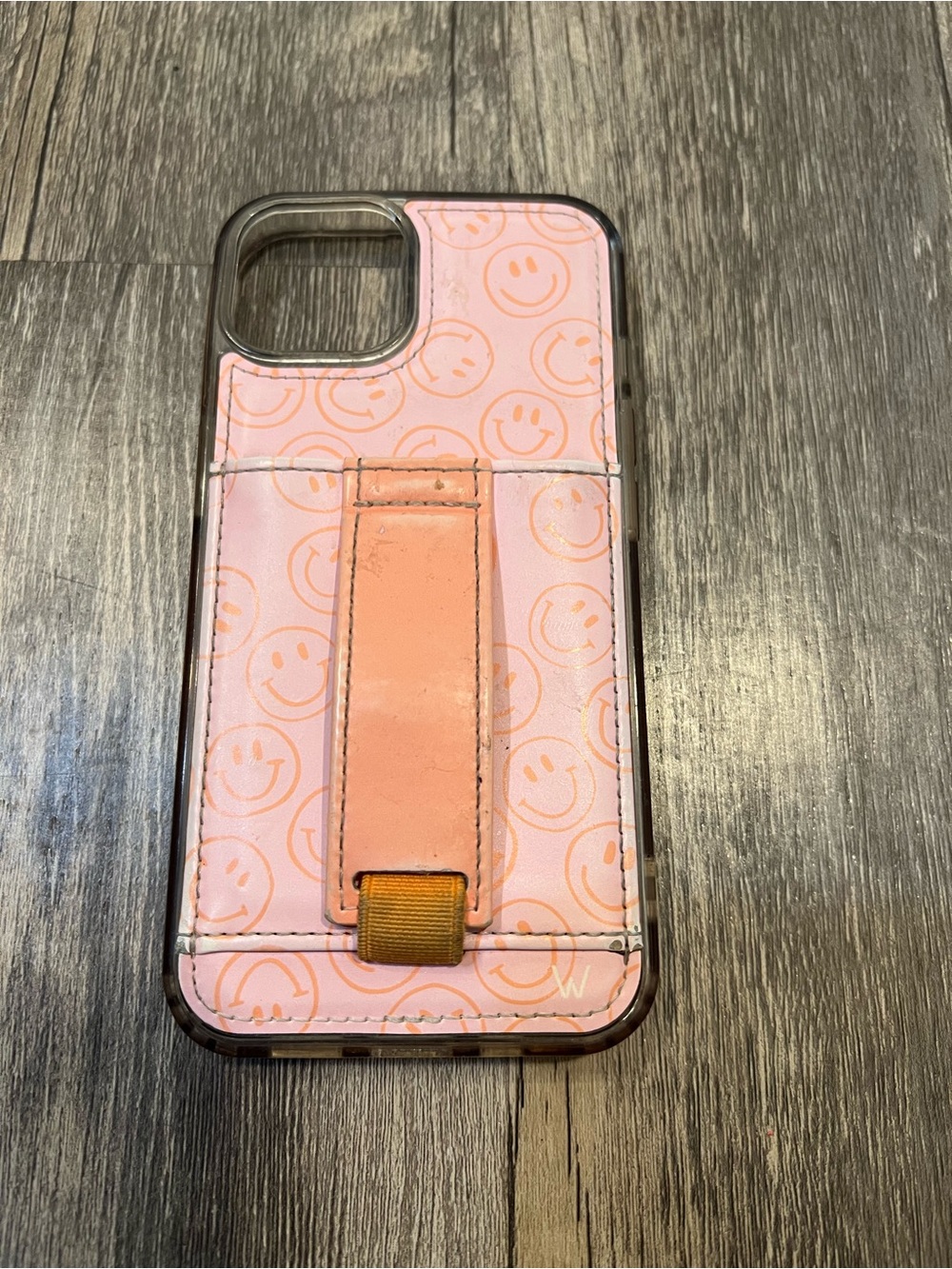 Walli iPhone 13/14 Wallet Phone Case in All Smiles Print Vegan Leather